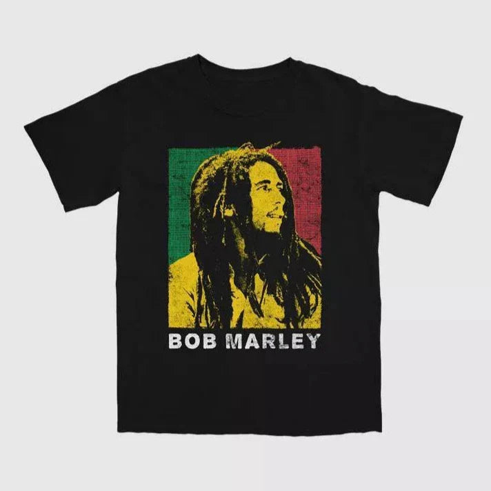 Men's Bob Marley Short Sleeve Crewneck Black T-Shirt Tee - Rex Distributor, Inc. Wholesale Licensed Products and T-shirts, Sporting goods,