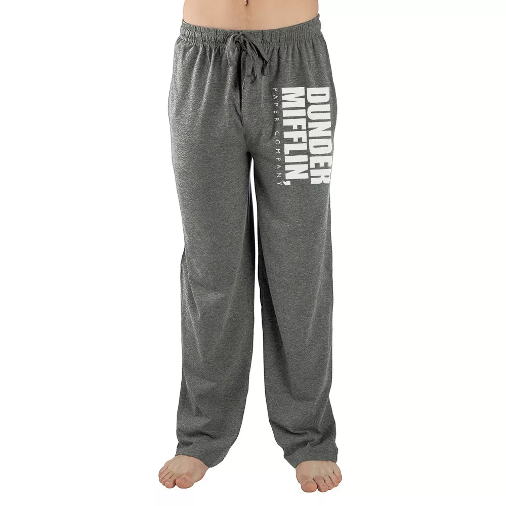 The Office Mens Grey Dunder Mifflin Paper Company Pajama Pants