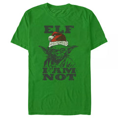 Boys Star Wars Christmas Yoda Elf I am Not T-Shirt