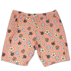 Light Orange Disney The Aristocats Floral AOP  Bike Shorts for Women