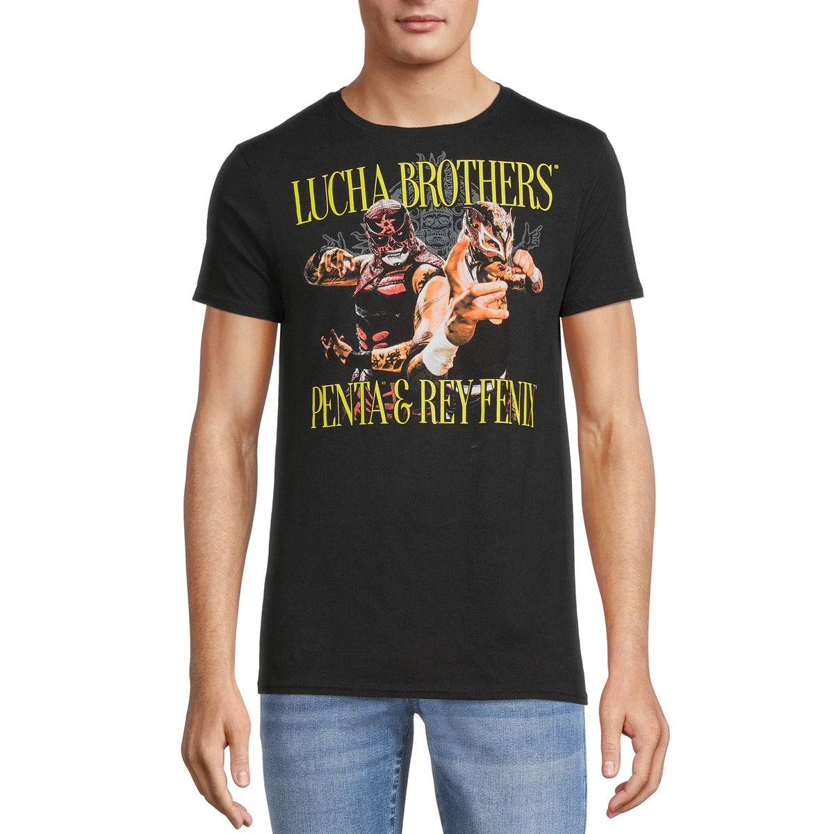 Men's Lucha Brothers Short Sleeve Graphic T-Shirt Black