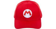 Youth Mario Red Curved Snapback Hat