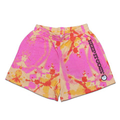 Adults Maruchan Keep It Cozy Tangerine Tie Dye Orange Shorts