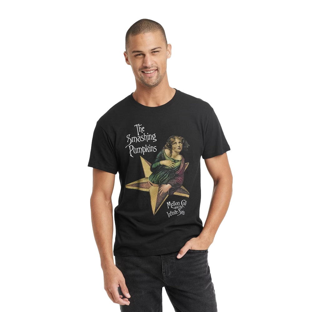 Men's Smashing Pumpkins Short Sleeve Graphic T-Shirt Black