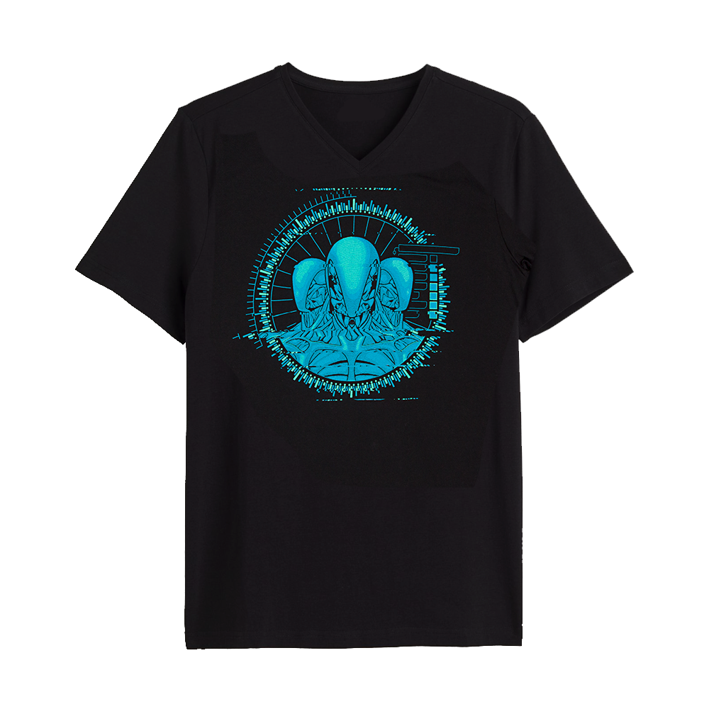 Women's Black Westworld Drone Graphic Loot Crate Exclusive Tee T-Shirt V-Neck