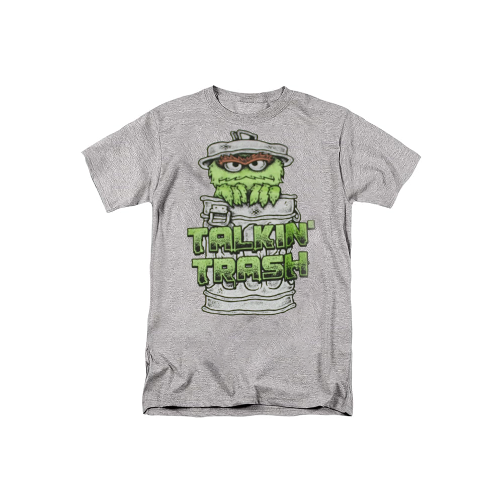 Men's Sesame Street Oscar The Grouch Talking Trash Tee T-Shirt