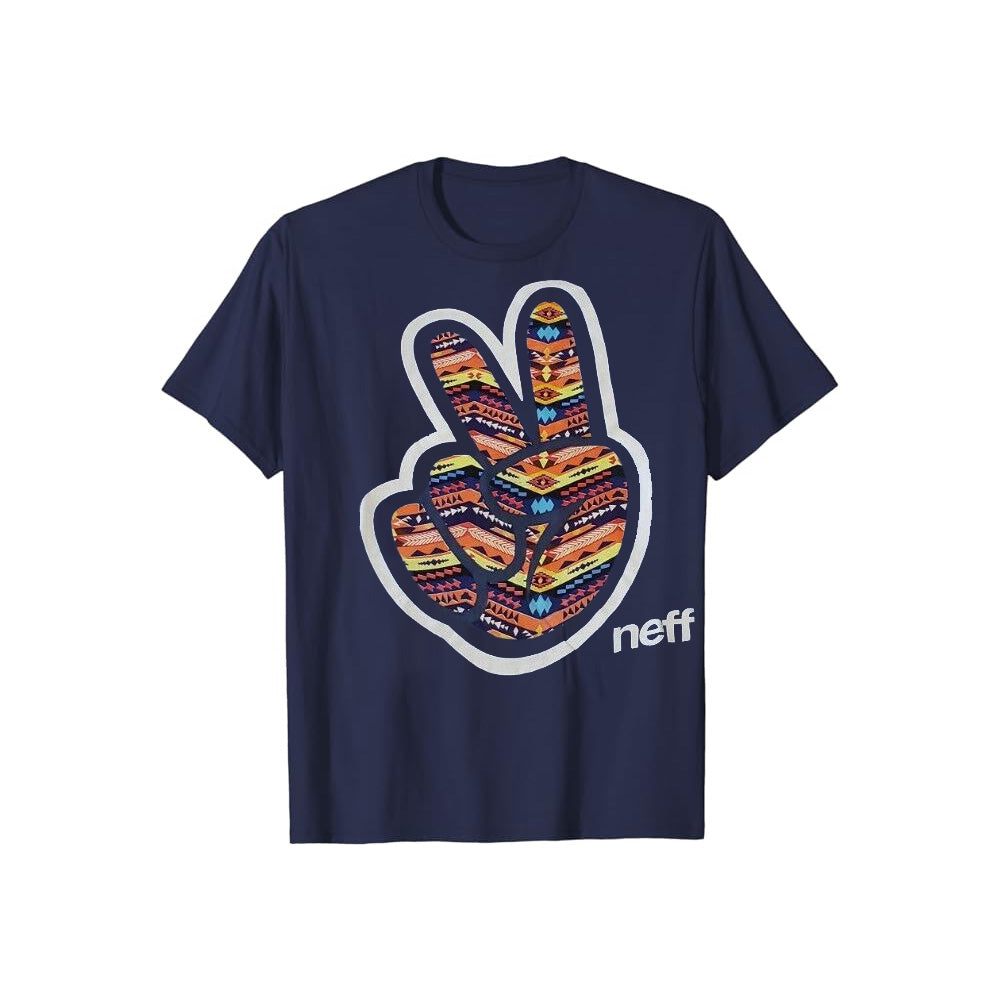 Boy's Youth Blue NEFF Peace Sign Tee T-Shirt