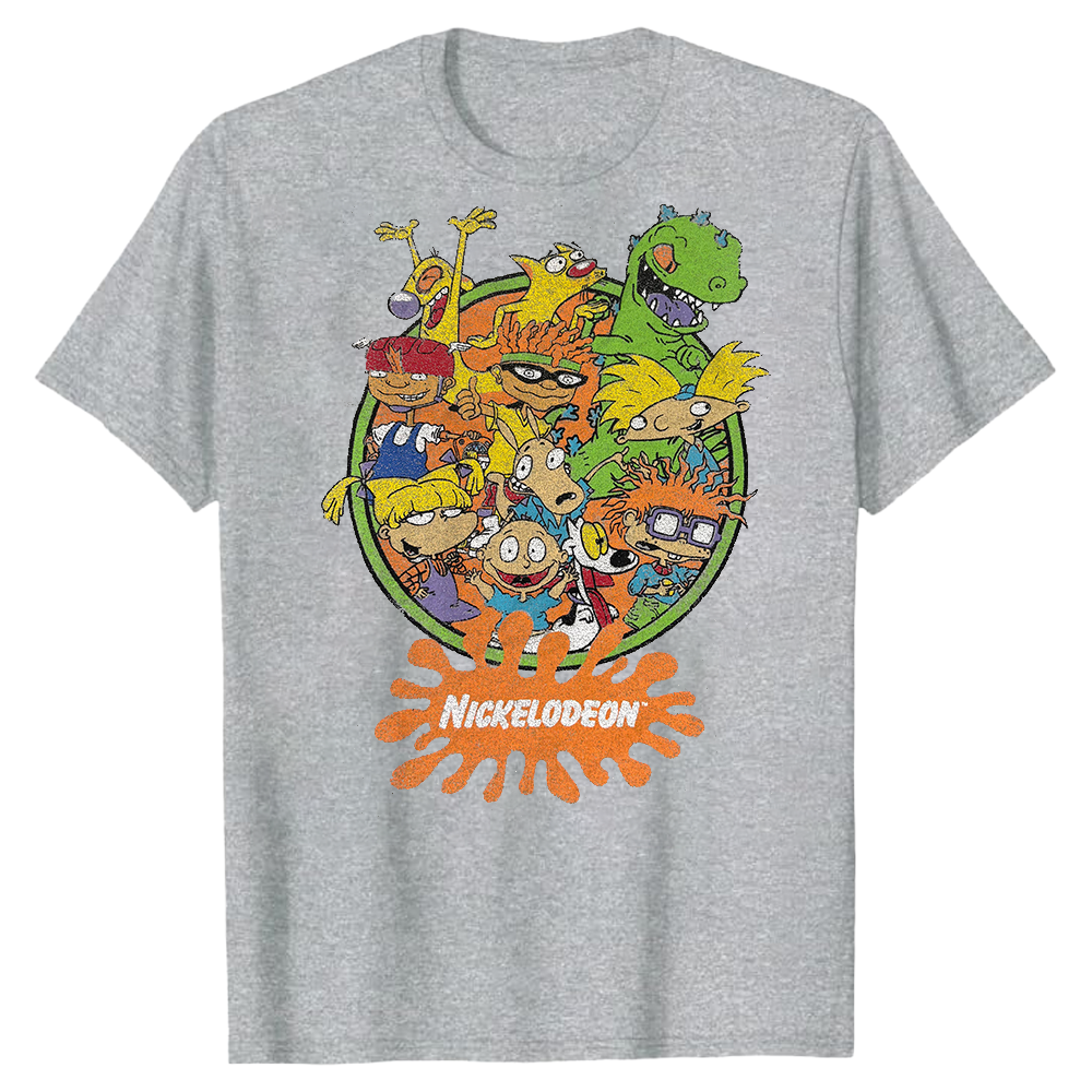 Men's Nickelodeon Logo Characters Group Shot Tee T-Shirt