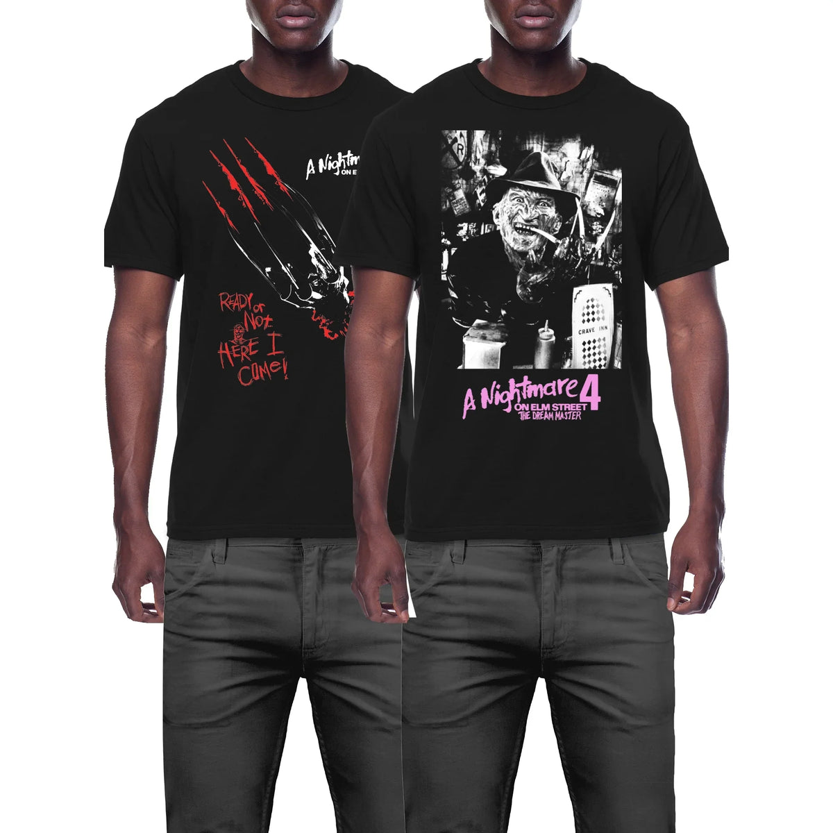 Men's Nightmare on Elm St. Freddy Graphic T-Shirts, 2-Pack