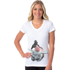 Star Wars Womens' Darth Vader Does The Dumbo Ride V-Neck Graphic T-Shirt