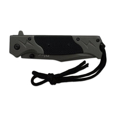 RT 2013-BK 5" Black Lightning bolt G-10 Handle Assist Open Folding Knife with Glass Breaker