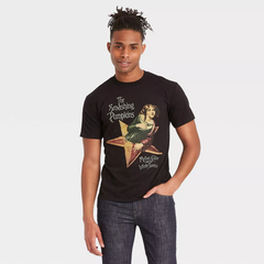 Men's Smashing Pumpkins Short Sleeve Graphic T-Shirt Black