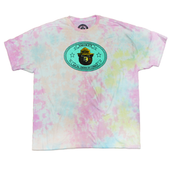 Men's Tie Dye Smokey The Bear Graphic Tee T-Shirt