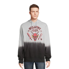 Men's Stranger Things Hellfire Club Charcoal Dip Pullover Hoodie - Rex Distributor, Inc. Wholesale Licensed Products and T-shirts, Sporting goods,