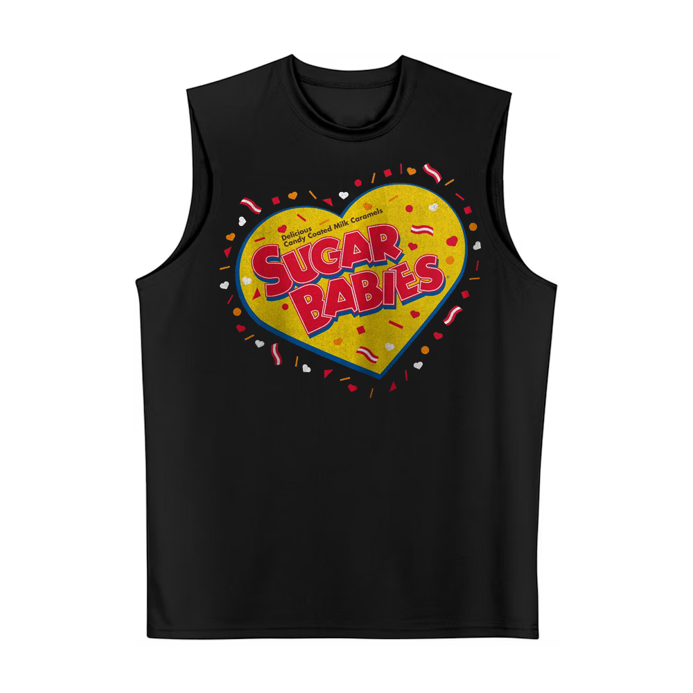 Women Junior's Black Sugar Babies Graphic Tank Top