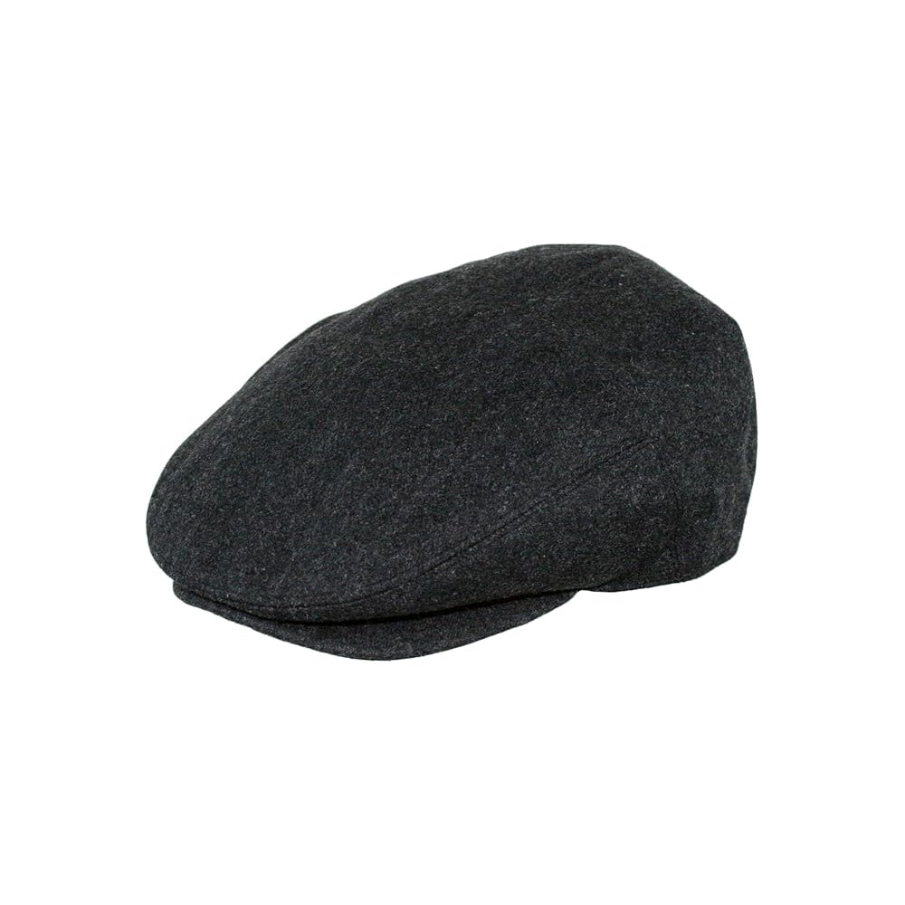 Men's Charcoal Wool Blend Driving Newsboy Cap Hat