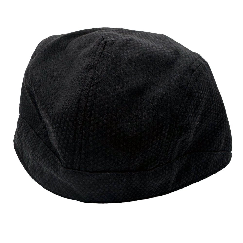 Men's Black Satin Weave Driving Newsboy Cap Hat