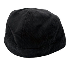 Men's Black Satin Weave Driving Newsboy Cap Hat