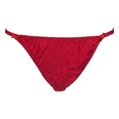 Women's Classic Silk String Bikini Cherry