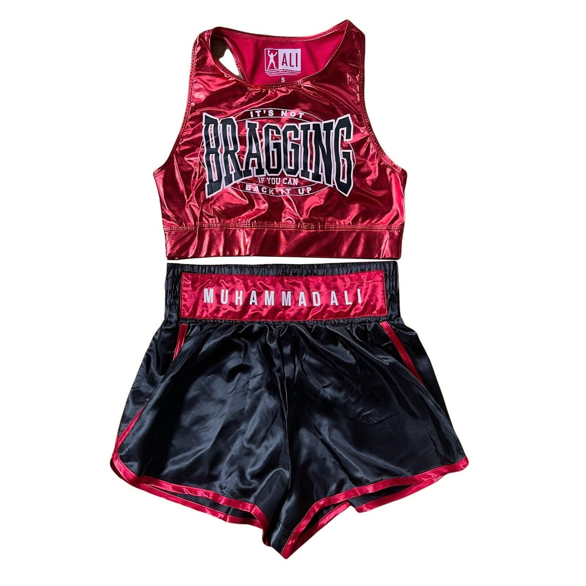 Women Junior's Muhammad Ali Boxing Costume Red Tank & Short Set - Rex Distributor, Inc. Wholesale Licensed Products and T-shirts, Sporting goods,