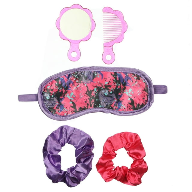 Girls Disney Descendants 6.5 Inch Clear Utility Case with Sleep Mask, Hair Ties and Comb & Mirror Set - Rex Distributor, Inc. Wholesale Licensed Products and T-shirts, Sporting goods,