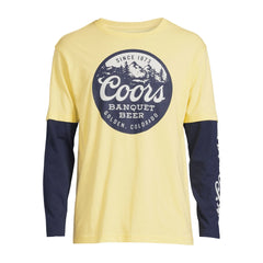 Men's Coors Beer Long Sleeve Graphic T-Shirt and Beanie Hat Gift Set