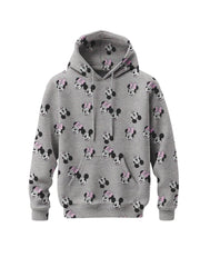 Girls Grey Disney Mickey & Minnie Hoodie Mood Faces