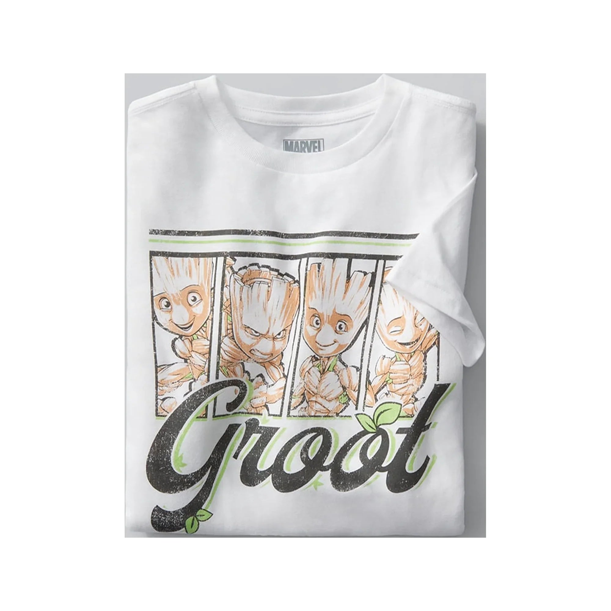 Boy's White Guardians Of The Galaxy Groot Graphic Tee T-Shirt