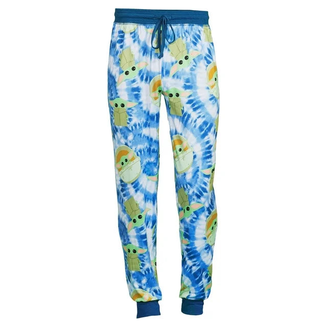 Men's Joggers Star Wars the Child Chibi All-over Print Blue Tie Dye