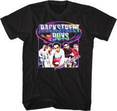 Men's Black Larger Than Life Backstreet Boys T-Shirt