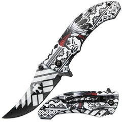 LB 3831-H 4.5" Eye-Catcher Assist Open Pocket Knife with Belt Clip