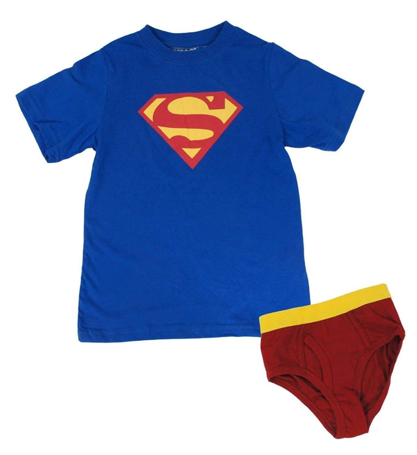 Men's DC Comics Superman Mens Underoos T-Shirt & Briefs Underwear Set