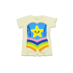 Baby Infant Star Graphic Yellow Romper