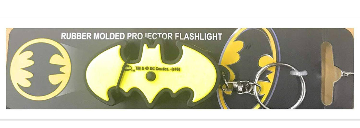 Batman Rubber Molded Projector Flashlight Keychain