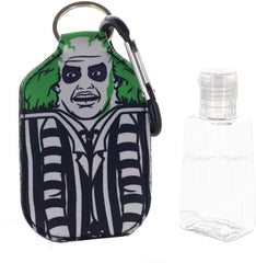 Beetlejuice Keychain with Hand Sanitizer Bottle Holder