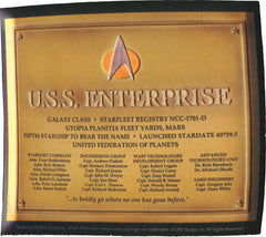 Loot Crate July 2016 Exclusive Star Trek U.S.S. Enterprise Dedication Plaque Replica Decal Star Trek: The Next Generation