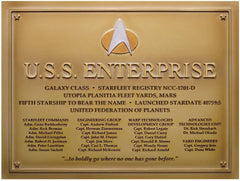 Loot Crate July 2016 Exclusive Star Trek U.S.S. Enterprise Dedication Plaque Replica Decal Star Trek: The Next Generation