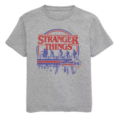 Boy's Grey Heather Stranger Things Graphic T-Shirt Tee