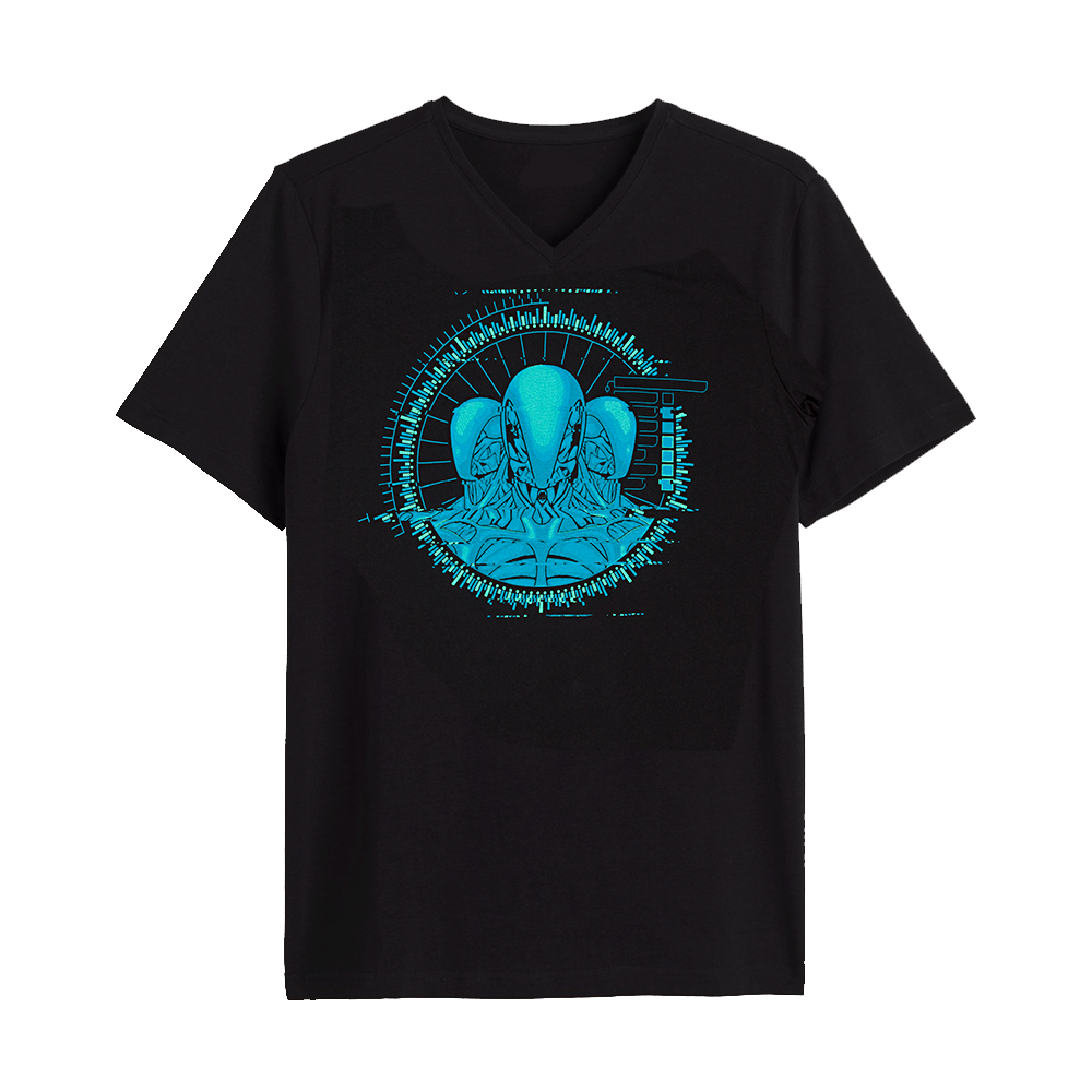 Women's Black Westworld Drone Graphic Loot Crate Exclusive Tee T-Shirt V-Neck