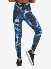 Womens Juniors Supernatural Blue Marble Active Capri Yoga Pants