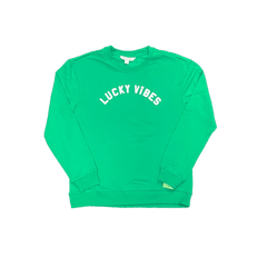 Women's Green Lucky Vibes Sweater Pullover