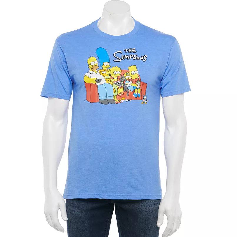 Men's The Simpsons Family couch Graphic T-Shirt
