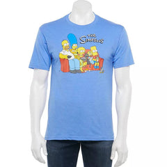 Men's The Simpsons Family couch Graphic T-Shirt