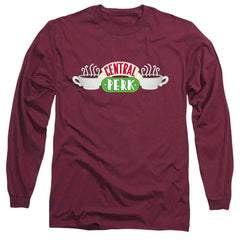 Men's Maroon Friends TV Central Perk Long Sleeve T-Shirt