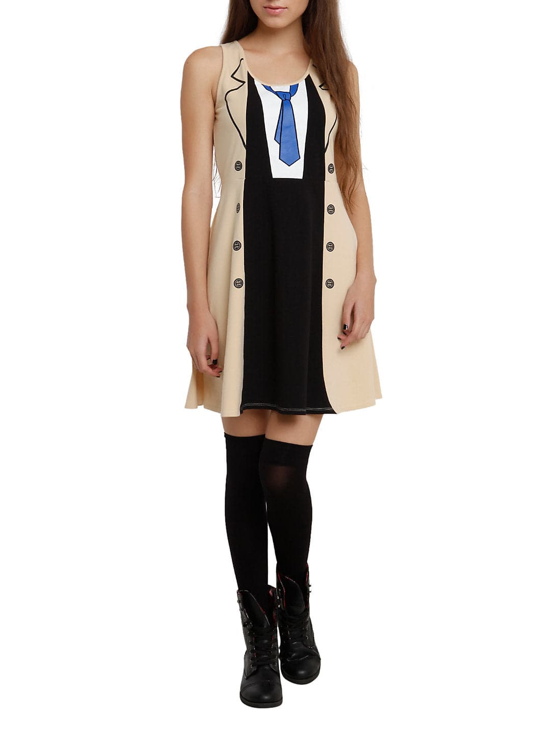 Women Junior's Supernatural Castiel Costume Dress