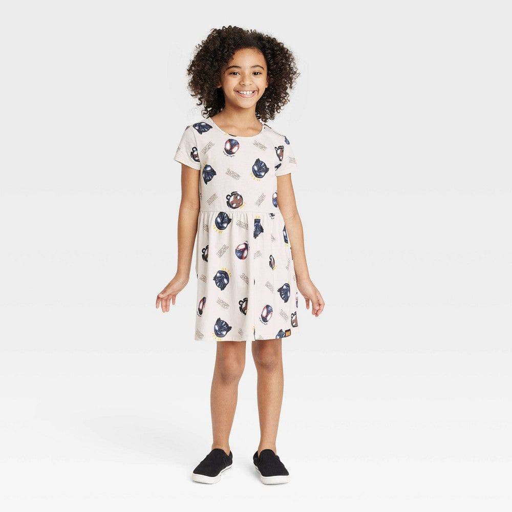 Girls' Marvel x Nikkolas Smith Trio Dress Beige