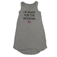 Women Grey Ready For The Weekend Tank Dress