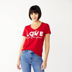 Women's Celebrate Together™ Red Love Has Four Paws Graphic Tee T-Shirt