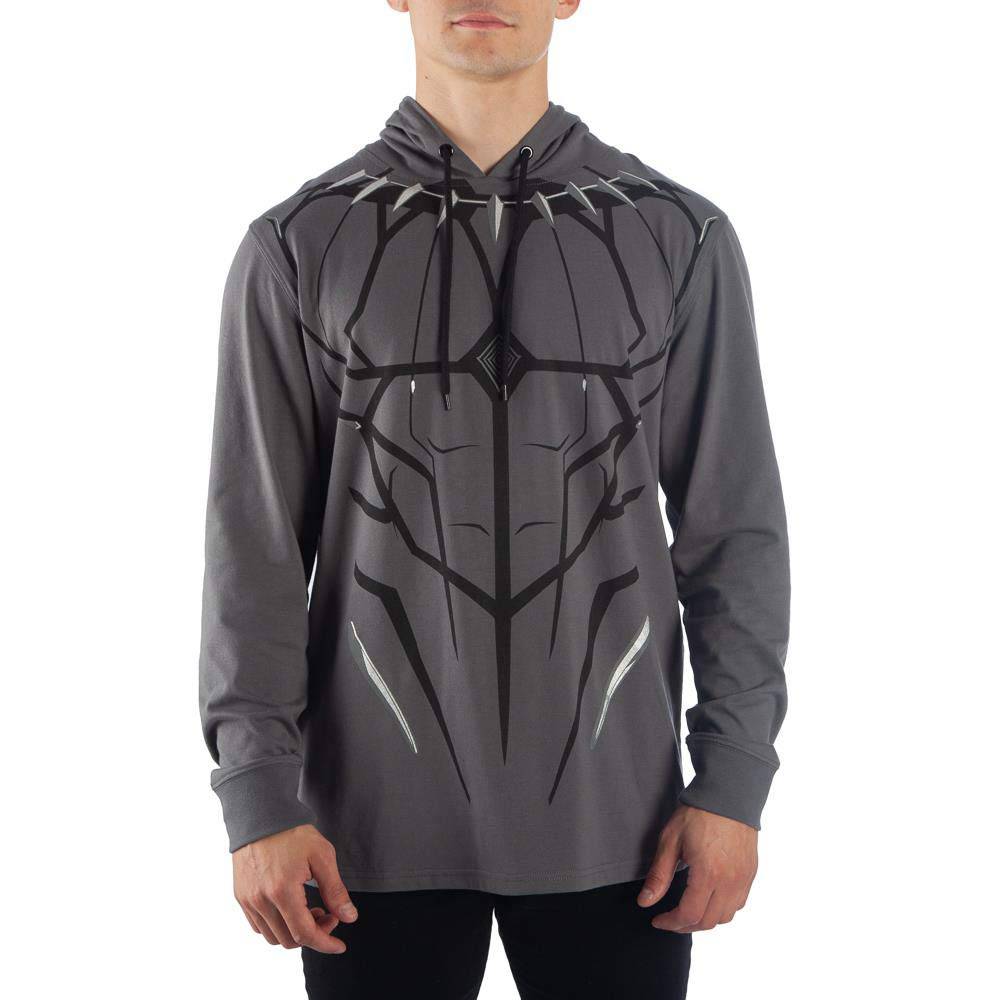 Marvel Men's Black Panther Costume Lightweight Adult Pullover Hoodie