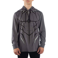 Marvel Men's Black Panther Costume Lightweight Adult Pullover Hoodie
